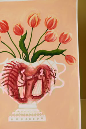 Image of Romantic Vase - Original Painting.