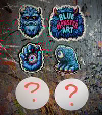 Blue Monster Art Sticker Pack