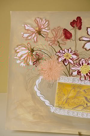 Image of Romantic Lustre Vase - Original Painting