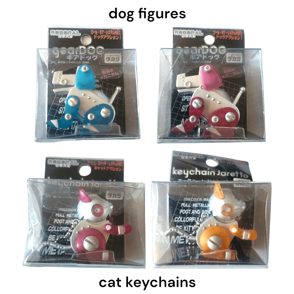 robot pet keychains & figures