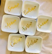 Image 1 of Bridesmaid Ring dishes personalized, Monogram Ring Dish