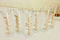 Image 1 of Plastic Stemless Wine Flute Sets, Affordable Bridesmaid Gifts