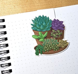 Image of Small Succulents Magnetic Bookmark