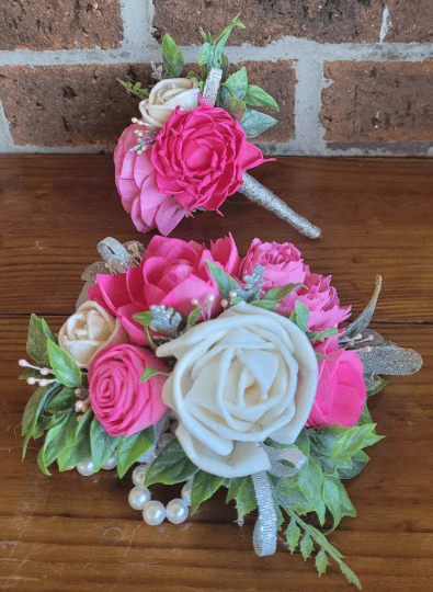 Image of Wrist Corsage & Boutonniere Set