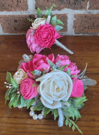 Image 1 of Wrist Corsage & Boutonniere Set