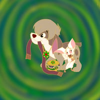 Image 2 of Dog and bat Fantasy Pin