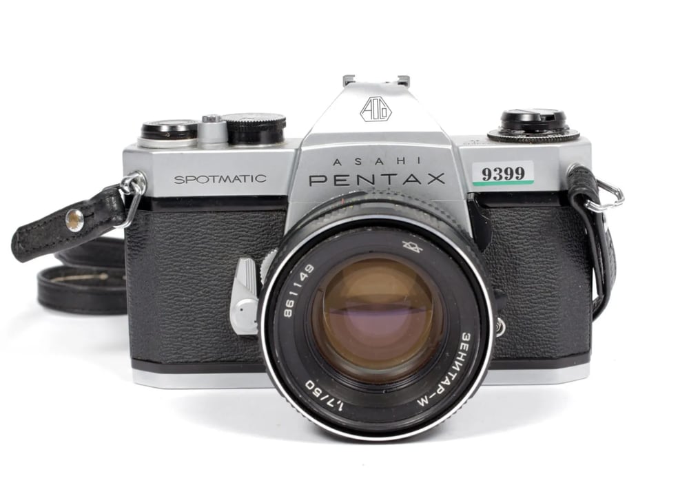 Image of Pentax Spotmatic SPII 35mm SLR Film Camera with KMZ Zenitar M 50mm F1.7 #9399