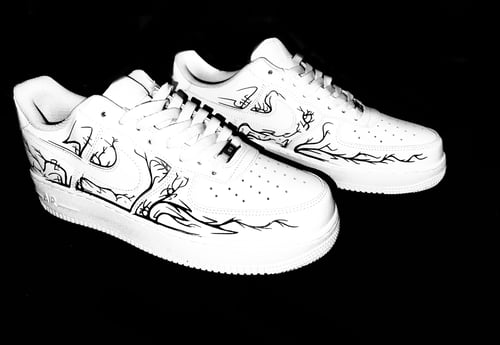 Image of CUSTOM HAND PAINTED AF1 WHITE