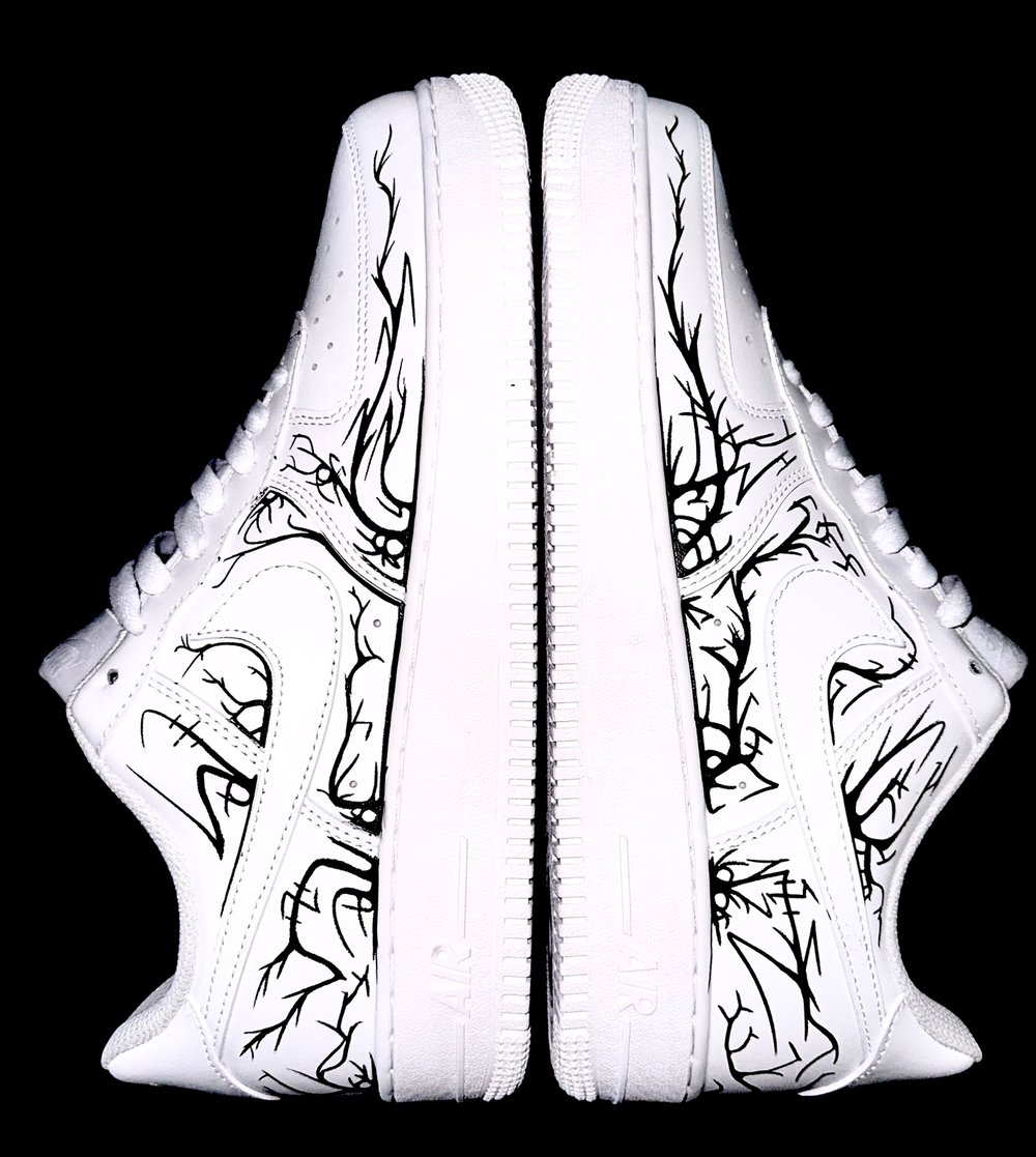 Image of CUSTOM HAND PAINTED AF1 WHITE