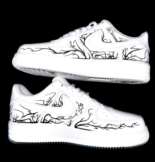 Image of CUSTOM HAND PAINTED AF1 WHITE