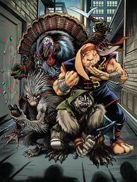 Image 2 of TMNT & Other Strangeness Tribute Illustration -11x17 Original Art