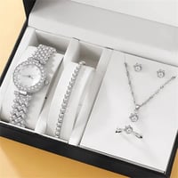 6pcs Set Luxury Women Watch Rhinestone Jewelry set Fashion.💎