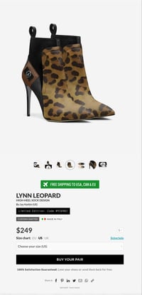 Image 4 of JH Brand Lynn Leopard High Heeled Italian Shoe