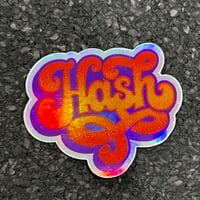 Image 1 of Holographic Retro Hash Sticker