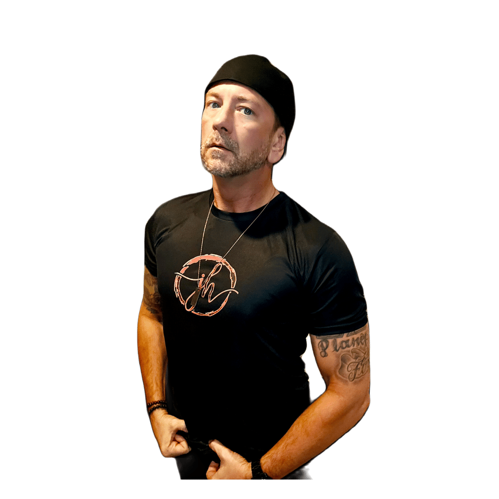 Black JH Brand 100 % Polyester Mens and Womens Designer Tee Shirt
