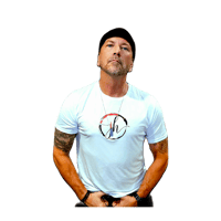 Image 1 of White JH Brand 100% Polyester Mens and Womens Designer Tee Shirt