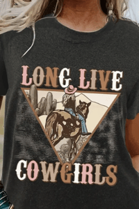Long live cowgirls triangle tee
