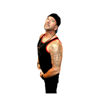 Image 2 of Black & Red JH Tank Top