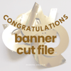 Congratulations Banner PNG Cut File