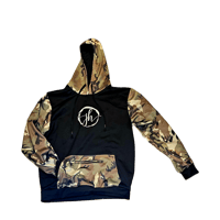 Image 5 of Black Camo JH Hooded Mens & Womens Zip Pocket Sweatshirt