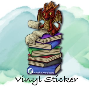 Image of Book Dragon Vinyl Sticker