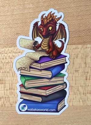 Image of Book Dragon Vinyl Sticker