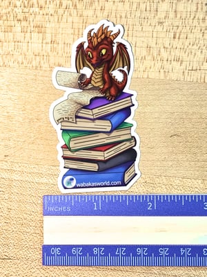 Image of Book Dragon Vinyl Sticker
