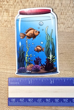Image of Jar of Fish Vinyl Sticker