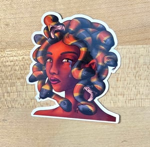 Image of "Caught in your gaze" Medusa Vinyl Sticker