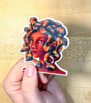 Image of "Caught in your gaze" Medusa Vinyl Sticker