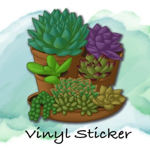 Image of Small Succulents Vinyl Sticker