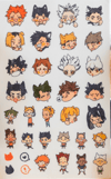 Cat Ear Haikyuu Sticker Sheet