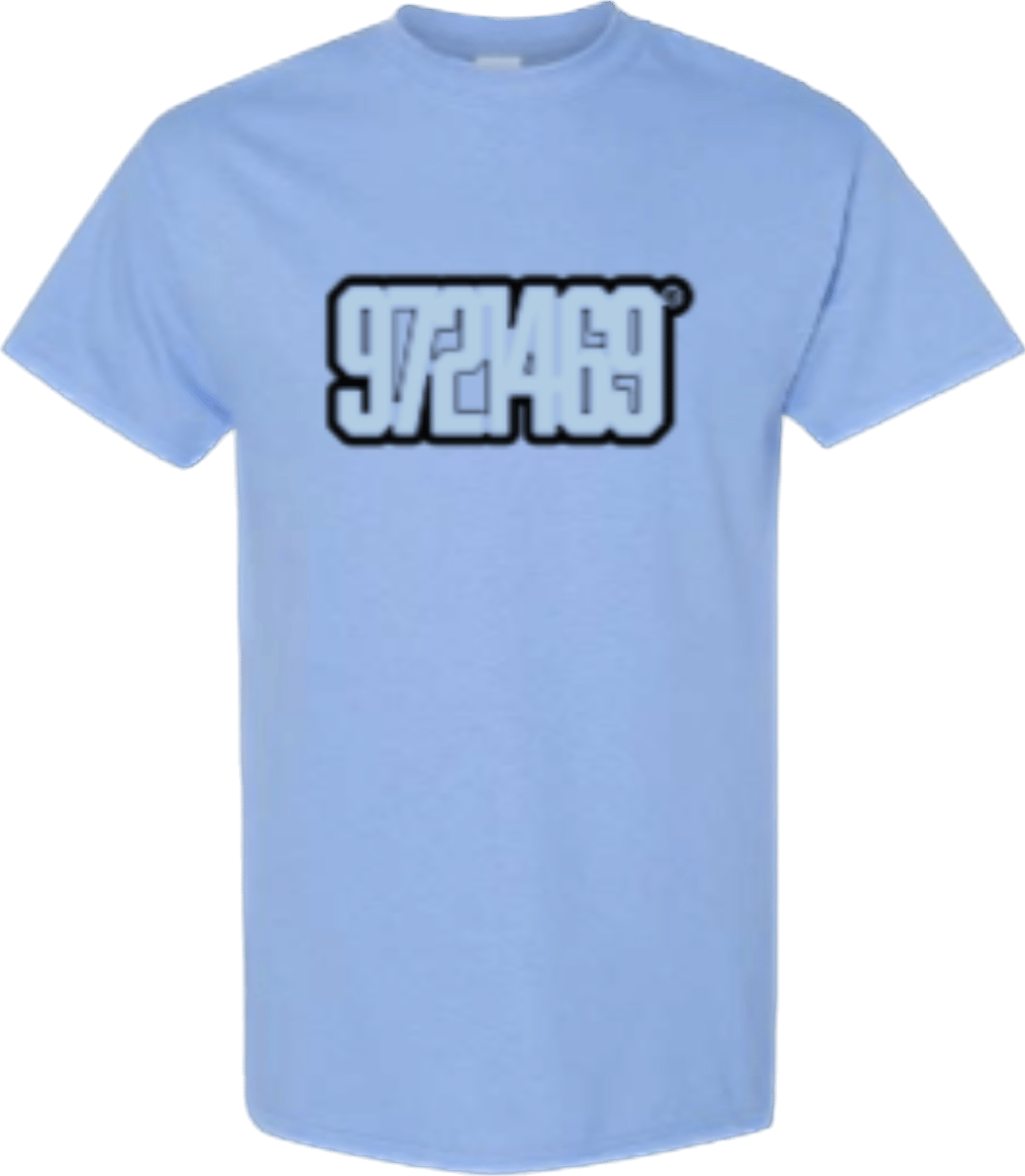Image of Powder Blue TRIO Carolina Tee  - 9721469™  (Icy Blue/Black)