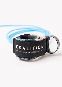 Image 4 of Koalition 9 ft longboard knee leash  blue 