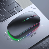 Mouse wireless led rgb