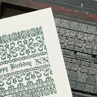 Image 3 of LETTERPRESS BIRTHDAY CARD No2 in dark teal