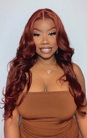 Image of Reddish Brown 7”x5” Closure Wig in 24”