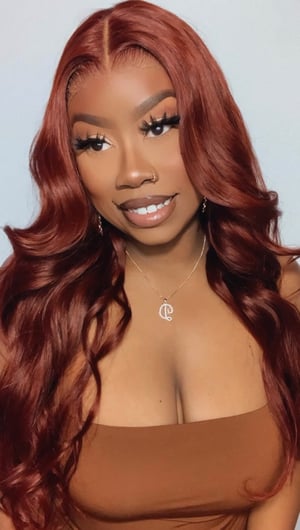 Image of Reddish Brown 7”x5” Closure Wig in 24”