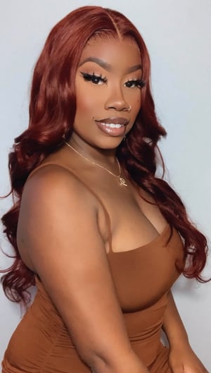 Image of Reddish Brown 7”x5” Closure Wig in 24”