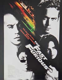 Fast and the Furious poster 8x10"