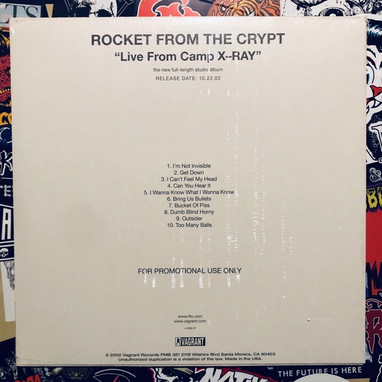 Rocket From The Crypt - Live From Camp X-Ray (PROMO) LP