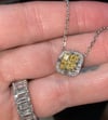 Fancy Yellow/White Diamond 18K Necklace