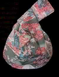 Image 1 of Asian Cherry Blossom Mt. Fuji Knot Bag 