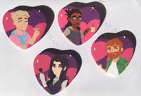 Image 1 of Dream Daddy Heart Buttons