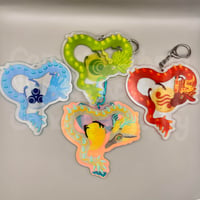 Image 1 of Breath of the Wild and TOTK Dragons 3.5 Inch Double-sided acrylic charms