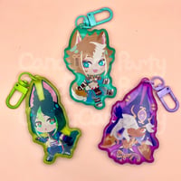 Image 1 of Doggy Boys Colorful Acrylic Charms- Genshin Impact