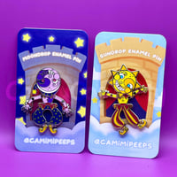 Image 1 of FNAF Daycare Attendant Spinning Enamel Pin (Sundrop and Moondrop)