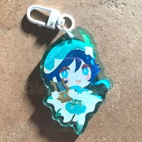 Image 2 of Anemo Boys Colorful Acrylic Charms- Venti and Xiao- Genshin Impact