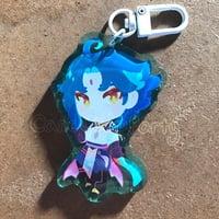 Image 3 of Anemo Boys Colorful Acrylic Charms- Venti and Xiao- Genshin Impact