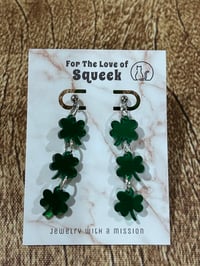 Image of Triple Green Mirror Shamrocks 